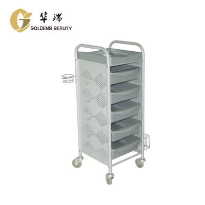 China High End And Durable Metal Frame Construction Modern Plastic Beauty Salon Trolley for sale