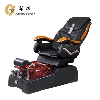 China Foot Spa Beauty Salon Rotating Armrests Plumbing Water Spring Spa Massage Pedicure Chair for sale