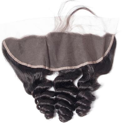 China Trio 130% Density Loose Wave Lace Frontal Hair 13X4 Loose Wave Frontal Closure Hair 1 Piece for sale