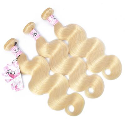 China Wholesale Cheap Blonde Silky Straight 613 Wave Hair Bundles , Virgin Brazilian 613 Body Wave Hair Weave Bundles for sale