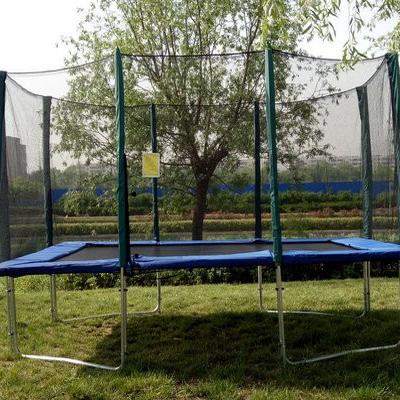 China 6+ 10x14ft rectangular trampoline sales manufacture for adults and children, outdoor jumping trampoline for sale