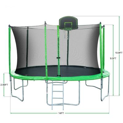 China 12eet jump bed (trampoline) with luminous PVC and basketball hoop 12ft for sale