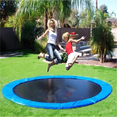 China hot sale 0.55mm pvc 12ft high bounce safety inground big trampoline for sale