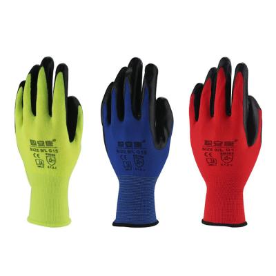 China Household Safety Nitrile Factory Price Construction Site Gloves Latex Threaded Gloves Wholesale Protective Threaded Gloves for sale