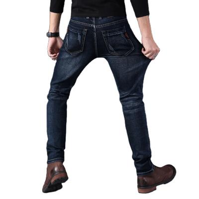 China JQ1 men's classic straight jeans breathable cotton high waist jeans for men's casual quality autumn men's denim soft trousers pants for sale