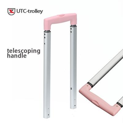 China Aluminum Telescoping Luggage Trolley Pull Handle Extension External Luggage Handle Customized China Soft Manufacture for sale