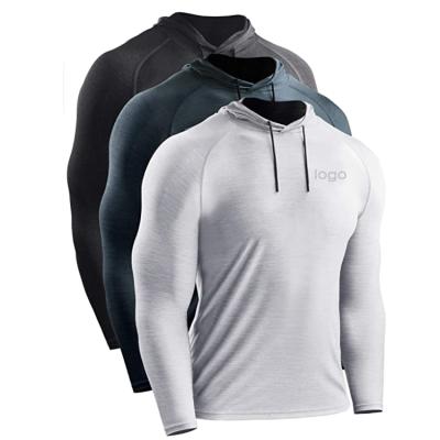 China Wholesale Men's Gym Anti-Wrinkle Polyester Hoodies Sportswear T-shirts Men's Long Sleeve Sportswear for sale