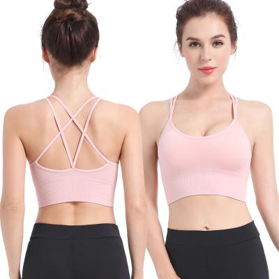 China Breathable Women Sports Bra Fitness Top Letters Running Fitness Gym Yoga Bra Women Sports Bra Top for sale