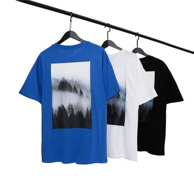 China Anti-wrinkle 2022 spring summer men's fashion street wear round neck men's T-shirt ink painting direct printing short sleeve T-shirt for sale