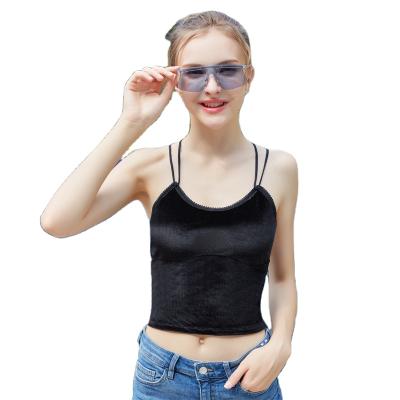 China QUICK DRY Condole Back Waist Vest Tank Top Fashion Lace Beauty Hollow Out Halter Chest Bottom Bra for sale