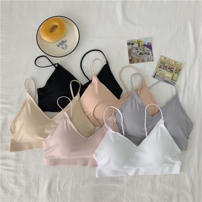 China New QUICK DRY Yarn With Removable Pads Invest One-Piece Chest Wrap No Rings Bra Beauty Back Women Suspender Bottom Tank Tops for sale