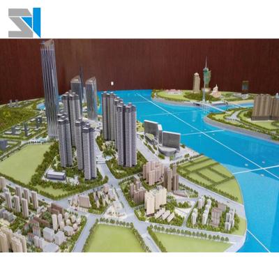 China Led Light Miniature 3D City Models, Hong Kong Property Building Model for sale