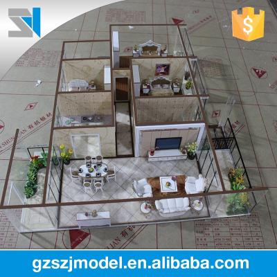 China Perfect Lighting Interior Design Model ABS And Acrylic Architectural Model Scale Model Manufacturer for sale