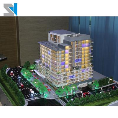 China Led modern AU architecture model for residential building, 3d house model for sale