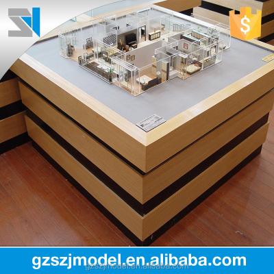 China 1:100 Interior Scale Perfect Lighting Miniature House Model , Unity Architectural Model for sale