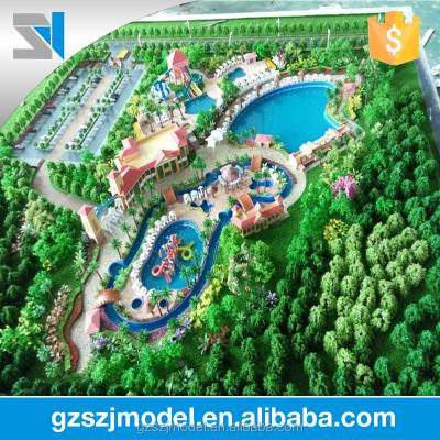 China Perfect Lighting Architectural Plastic Scale Model, Water Park Miniature Building Model for sale