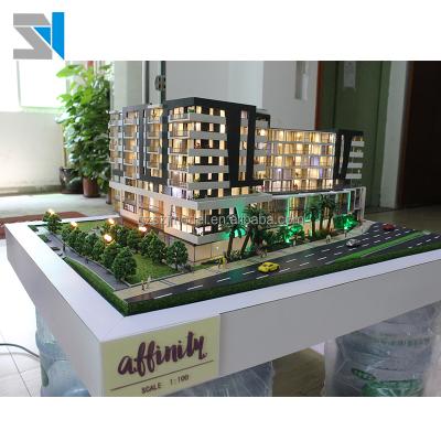 China Fashionable Led Style Real Estate 1/100 Scale Model Building for sale