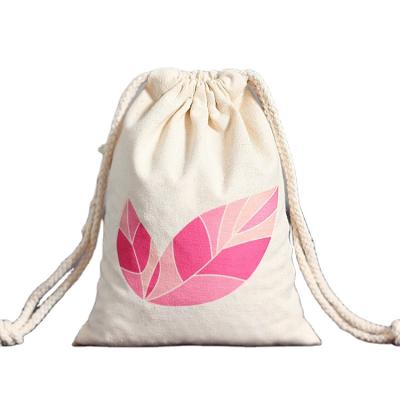 China Wholesale Eco Friendly Reusable Cotton Muslin Eco-Friendly Gift Wrapping Canvas Pouch Customized Organic Cotton Drawstring Bag for sale