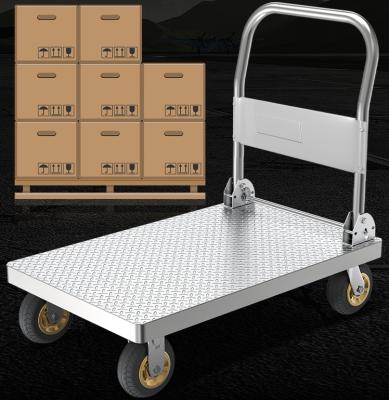 China Factory supply good price durable hand truck carts stainless steel flatbed cart for warehouse for sale