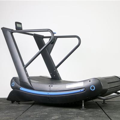 China Commercial Professional Mechanical Magnet Resistance Self Generating Unpowered Curve Treadmill for sale