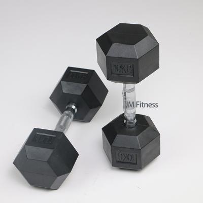 China rubber covered dumbbell cheap dumbbells hand weighs dumbbell gym equipment set for sale for sale