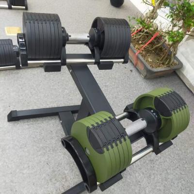 China Commercial Use IN RUNNING 24kg 52.5LB Fitness Equipment Gym Weights Adjustable Dumbbell Set For Bodybuilding Custom Dumbbell Adjustable for sale