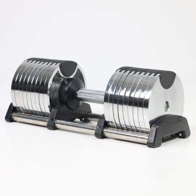 China Commercial Use Gym Fitness 20kg Adjustable Dumbbell Set for sale