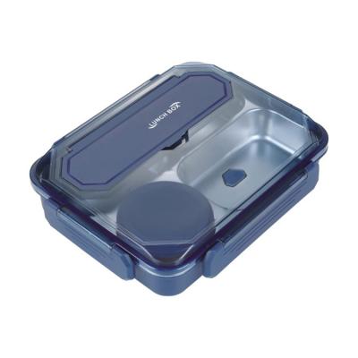 China 304 stainless steel food container bento lunch box large capacity stocked tiffin lunch box for office work school for sale