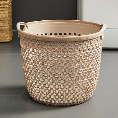 China Eco-friendly Durable Laundry Basket Fabric Laundry Hamper Hollow Dirty Organizer Laundry Baskets Storage for sale