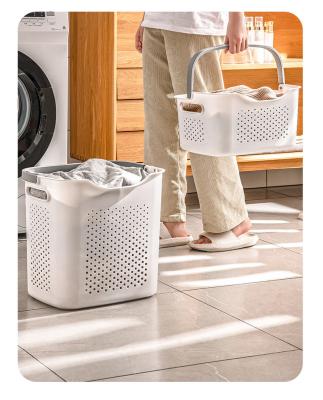 China Eco-friendly Durable Laundry Hamper Household Cloth Laundry Hamper Storage Organization Separate Dirty Storage Baskets for sale