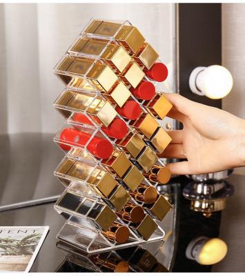 China Eco-friendly CellsMake 10 Up Organizer Plastic Storage Box Lipstick Holder for sale