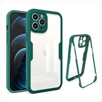 China New 360 Anti-fall Pads Phone Case For iPhone 13 Soft Case PET Screen Protector iPhone 12 Mobile Phone Case for sale