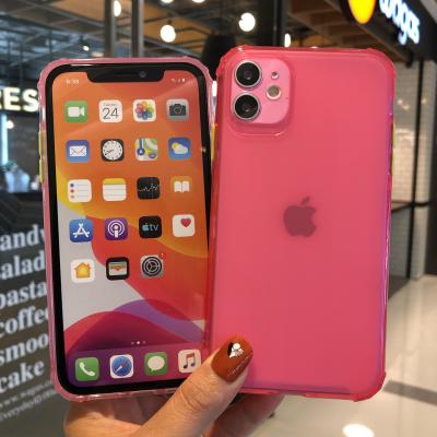 China Soft tpu TPU cut-proof case applicable for iphone 11 case color button phone cover for XSmax factory wholesale for sale