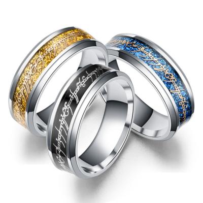 China Stainless Steel New Fashion Design Unique Style Stainless Steel Ring Lord Of The Rings Ring for sale