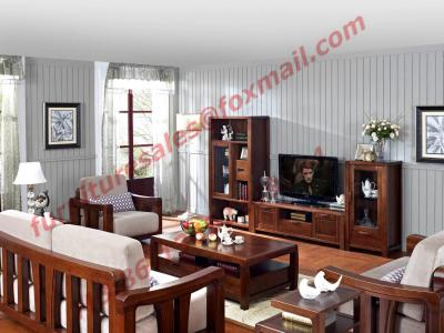 China High Quality Solid Wooden Frame with Upholstery Sofa Set for sale