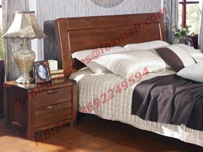 China New American Style Solid Wood Bed with Wardrobe for Luxury Home Decoration for sale