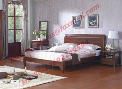 China Modern American design Solid Wood Bed for Luxcury Villa use for sale