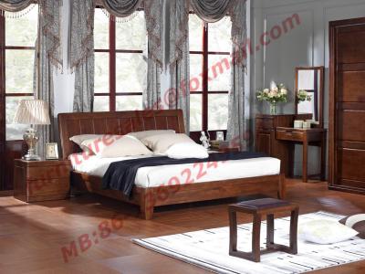 China Antique Solid Wood Bed in Wooden Bedroom Furniture sets for sale