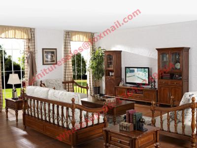 China Solid Wooden Carving Frame with Fabric Upholstery Sofa Set in Living Room Set for sale