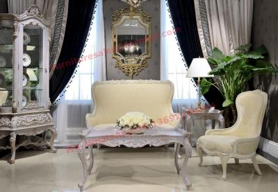 China Nice Design for Neoclassical Leisure Sofa set by Wooden Carving Frame and Fabric for sale