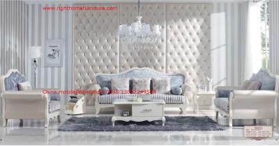 China Luxury Fabric Sofa set in 1+2+3 seat  used Rubber wood frame and Plywood with High density sponge infilled for sale