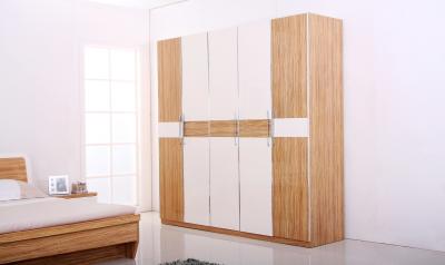 China New Furniture design in shinely style for home bedroom set Bespoke Armoire and wardrobe with handle door for sale