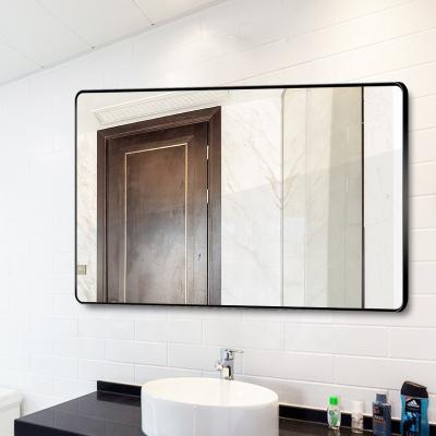 China Modern Rectangle Polished Wall Mirror modern rectangle luxury decorative aluminium alloy wall full bathroom mirror for sale