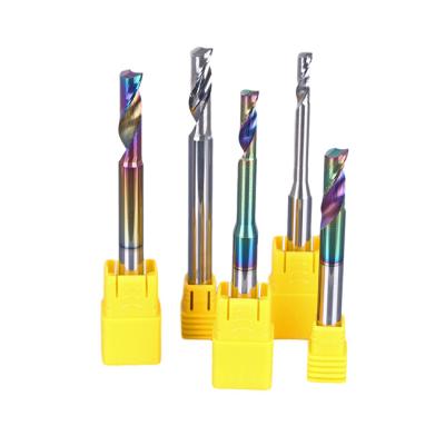 China Single Carbide CNC Cutter For Aluminum Windows And Doors End Mill With Color Coating for sale