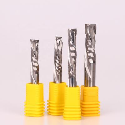 China CNC Machining Tungsten Carbide 2 Flute Compression End Mill Cutters For Wood for sale