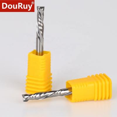 China Solid Carbide CNC Woodworking Process Cutter And Cut Down End Mills for sale