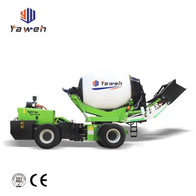 China Self Propelled Yaweh Concrete Mixer 4 Cubic Self Batch Hotels Loading Concrete Mixer Trucks In Kenya for sale