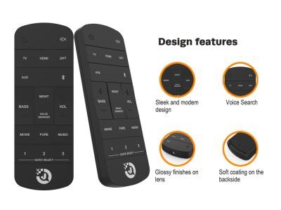 China Custom Home Application China IR Infrared Universal Audio Remote Control For Audio, Smart TV, STB, OTT for sale