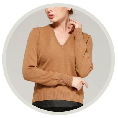 China 2022 New Women's V-Neck Wool Cashmere Sweater Autumn Long Sleeve Pullover Stretch Spring for Ladies for sale