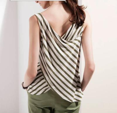 China Breathable Fashion T-shirt Fashion Vest OEM ODM Canvas Vest For Women T-shirt Sheer Canvas Cross Back for sale